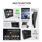 7" Portable Car MP5 Player | Wireless CarPlay & Android Auto | Bluetooth 5.0 | HD Touchscreen | Reverse Camera Support - 10PCS