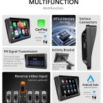 7" Portable Car MP5 Player | Wireless CarPlay & Android Auto | Bluetooth 5.0 | HD Touchscreen | Reverse Camera Support - 10PCS